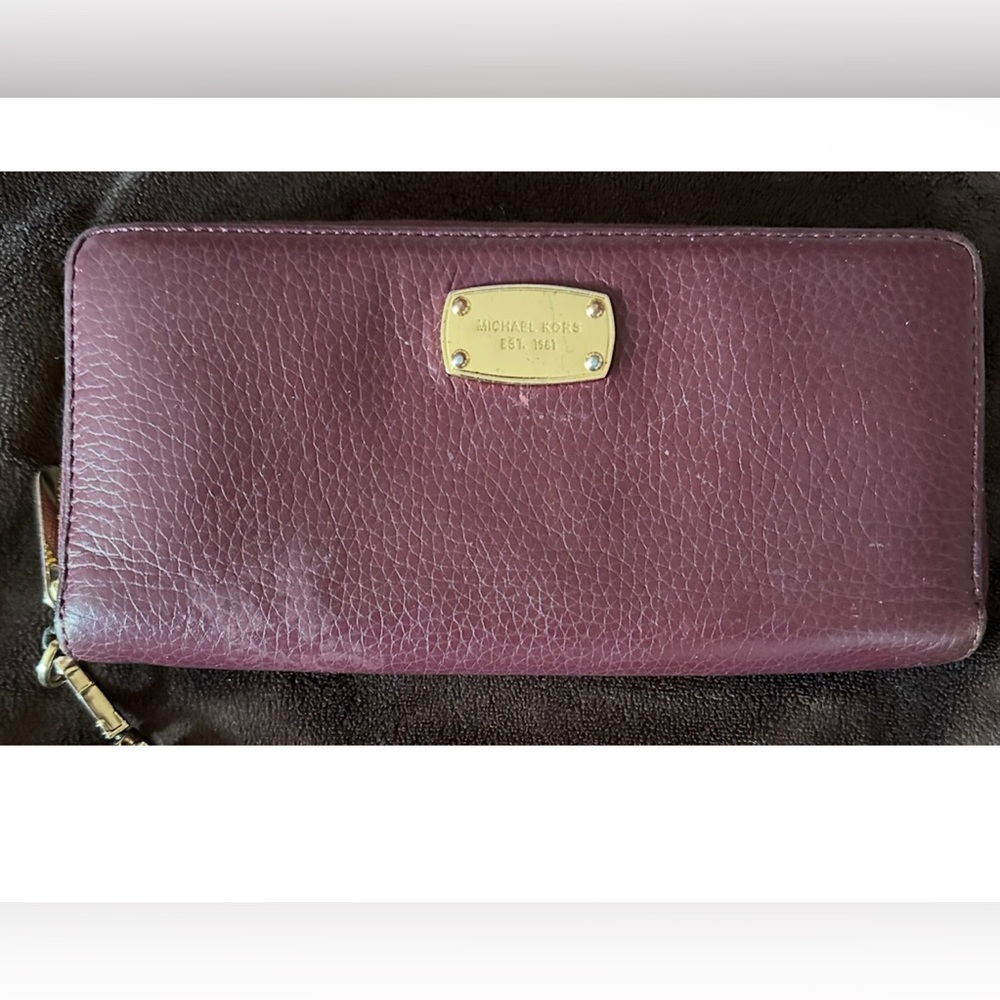 Michael Kors Purple Leather Wallet